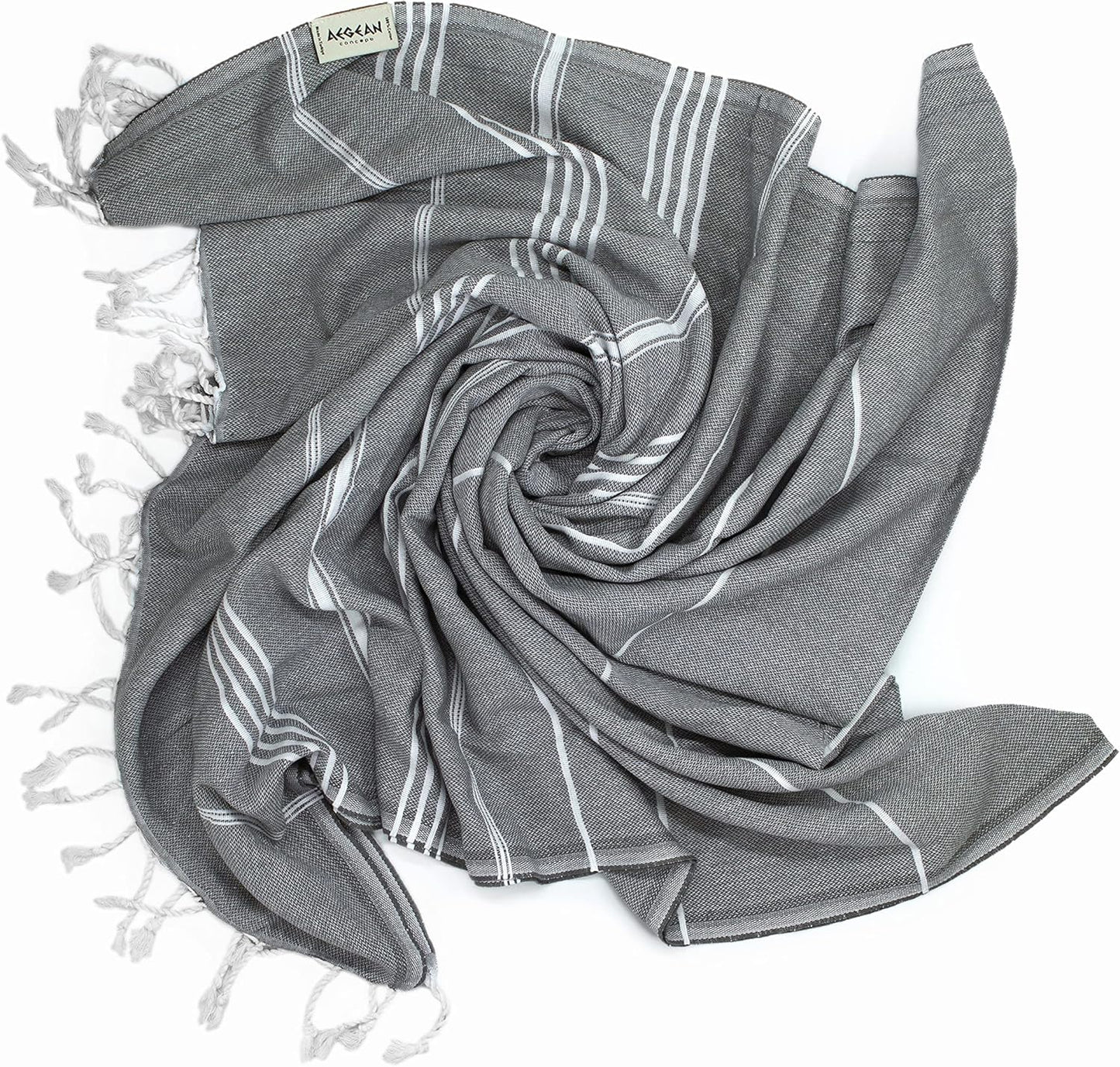 Turkish Beach Towels, Oversized, Sandcloud Bath Towel, Packable, 37 x 77 inches, Soft, Quick Dry, Ideal for Swimmers, Travel, for Men & Women, Anthracite, Pack of 1