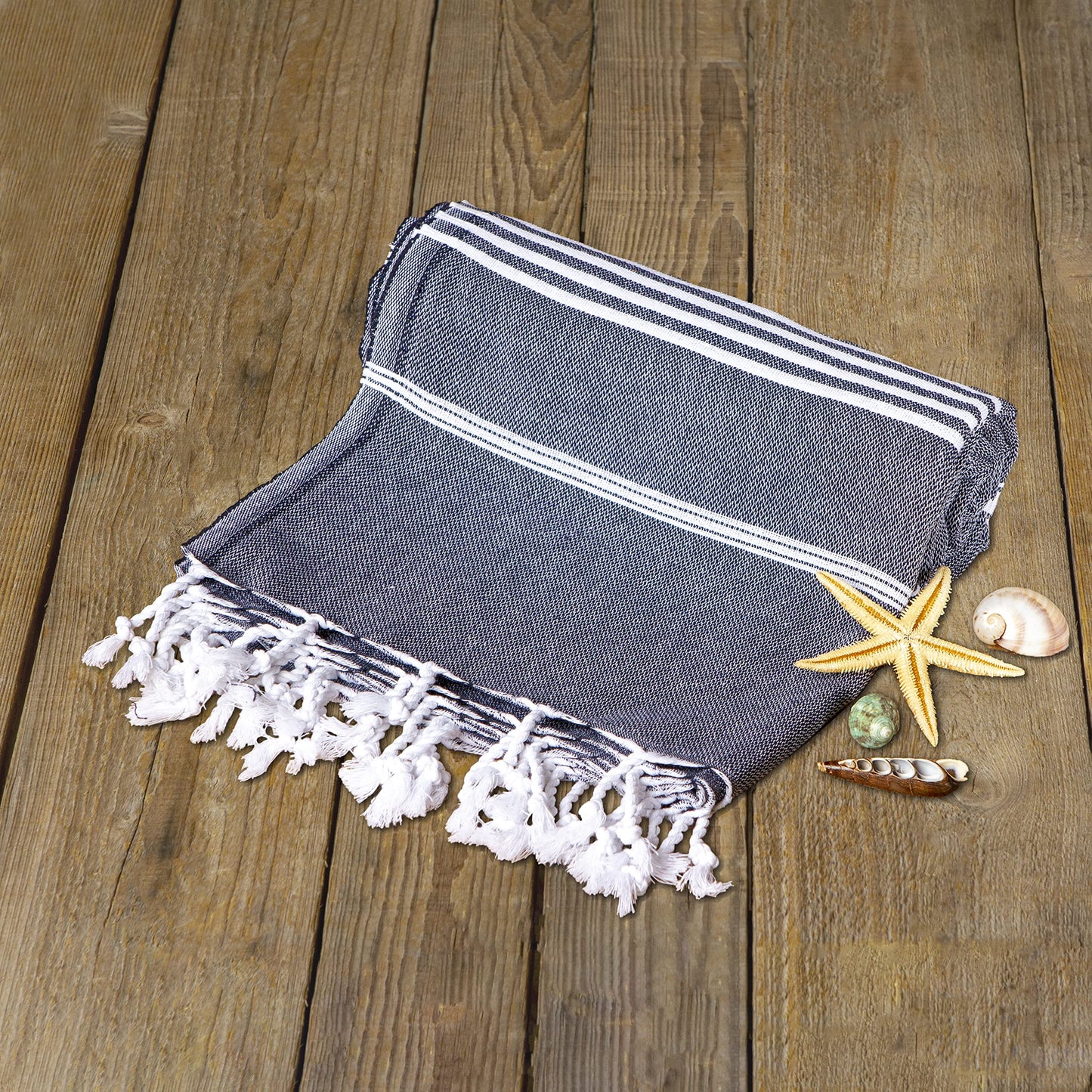 Turkish Beach Towels, Oversized, Sandcloud Bath Towel, Packable, 37 x 77 inches, Soft, Quick Dry, Ideal for Swimmers, Travel, for Men & Women, Anthracite, Pack of 1