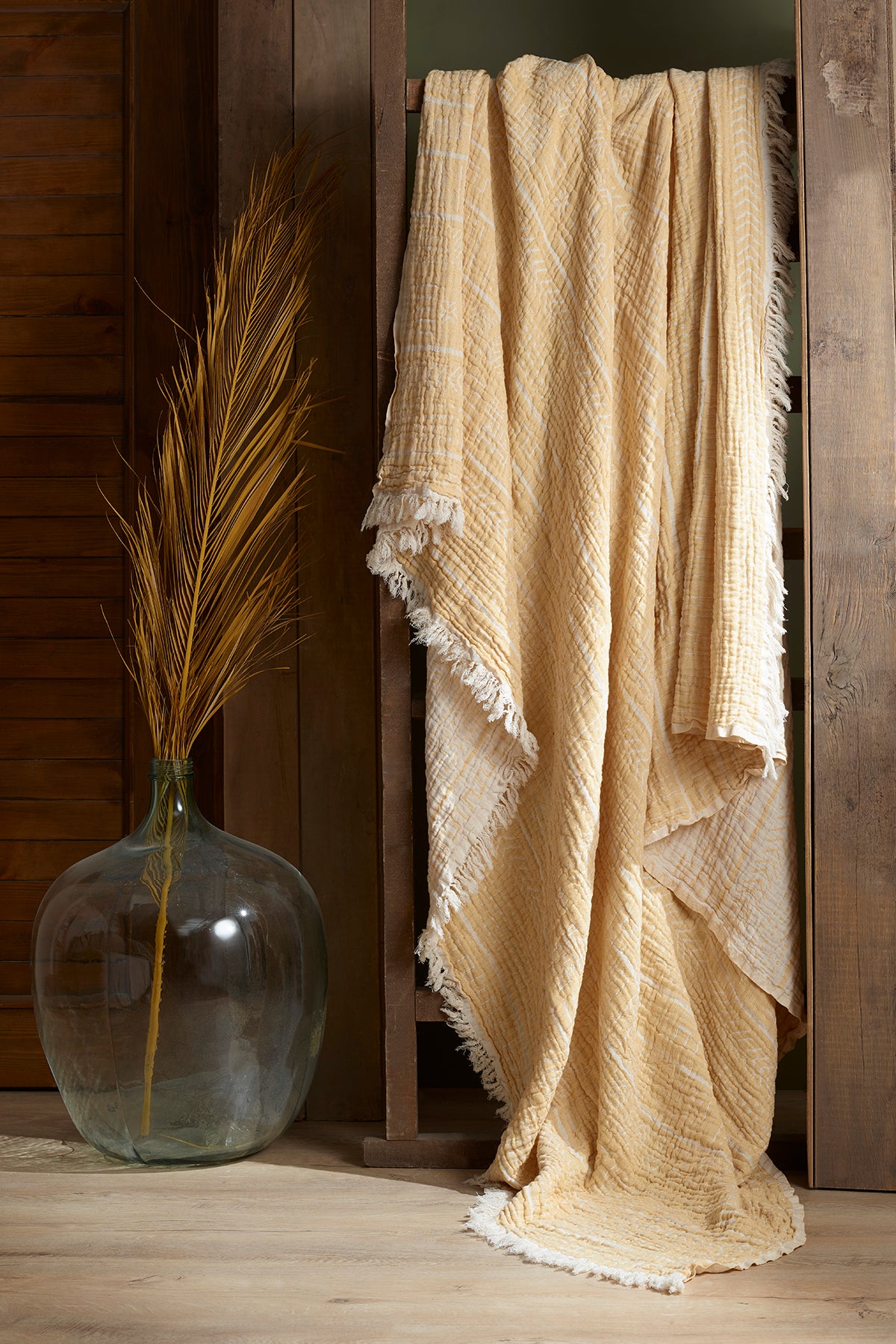 100% Organic Cotton Turkish Throw Blanket; 90" x 77" Bedspread Muslin Light Blankets for Bed or Couch | Indoor or Outdoor Cozy Hand Woven