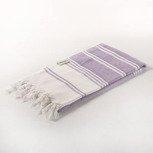 Turkish Beach Towels, Oversized, Sandcloud Bath Towel, Packable, 41 x 68 inches, Soft, Quick Dry, Ideal for Swimmers, Travel, for Men & Women, Extra Large, Lilac, Pack of 1
