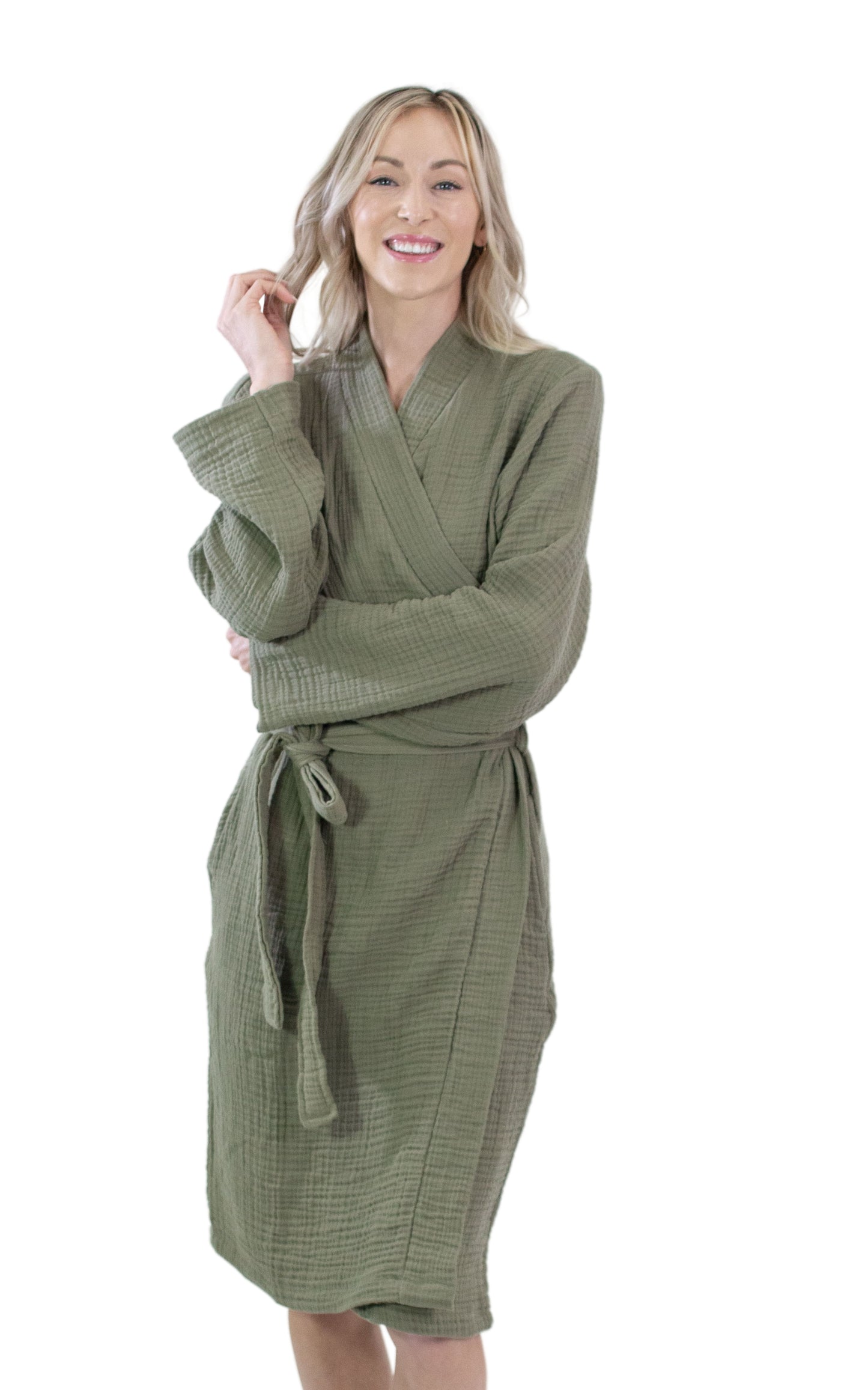 4-Layer Turkish Muslin Cotton Bathrobe – Ultra Soft, Lightweight & Quick Dry