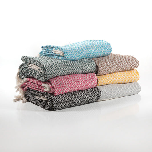 Throw Size Aegean Blanket – Soft & Breathable 100% Turkish Muslin - 7 Colors