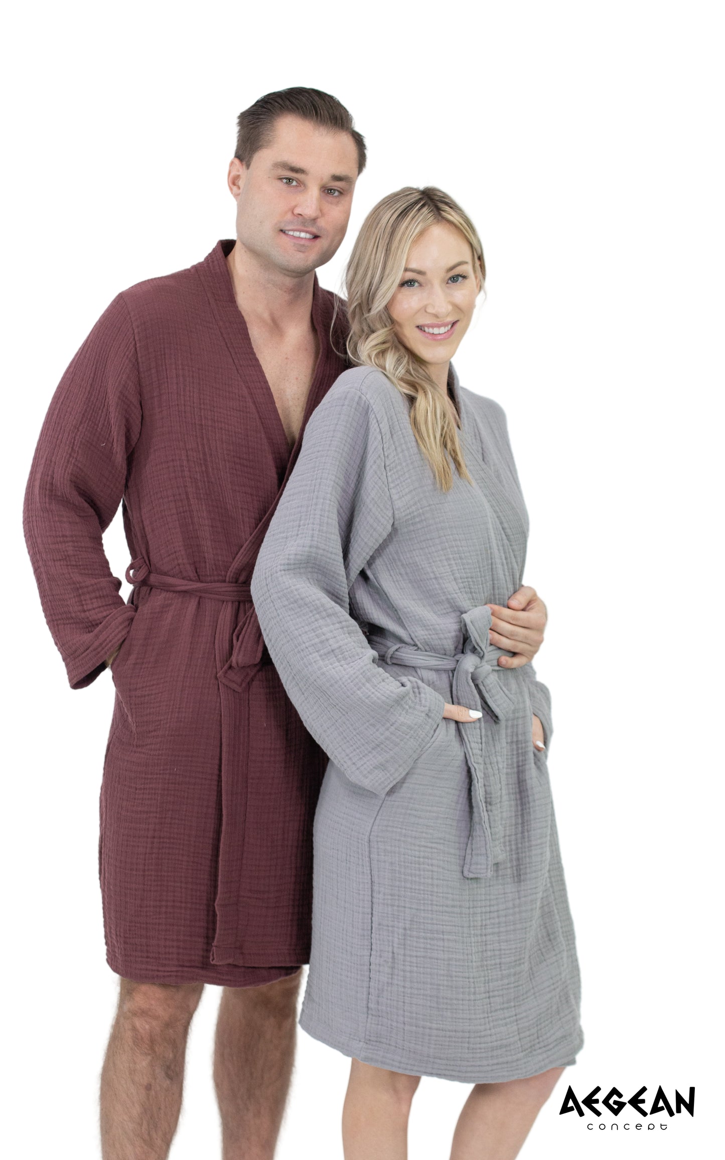 4-Layer Turkish Muslin Cotton Bathrobe – Ultra Soft, Lightweight & Quick Dry