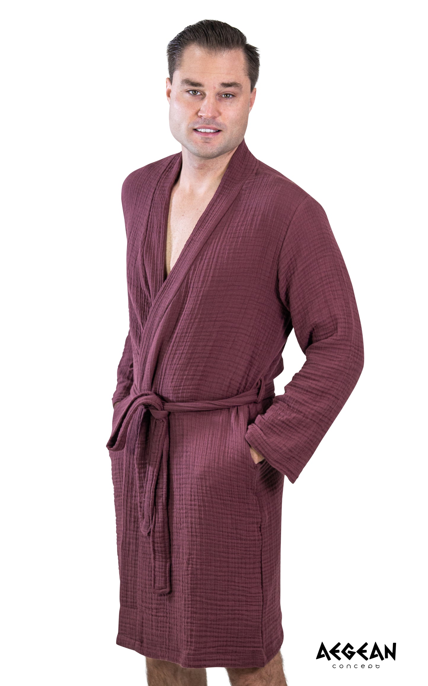 4-Layer Turkish Muslin Cotton Bathrobe – Ultra Soft, Lightweight & Quick Dry